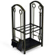 Giantex Firewood Rack with 4 Fireplace Tools Wrought Iron Log Storage Rack