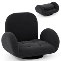 Giantex Swivel Floor Chair Folding Gaming Chair with Adjustable Backrest
