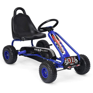 Pedal Go Kart for Kids with Adjustable Seat and Handbrake