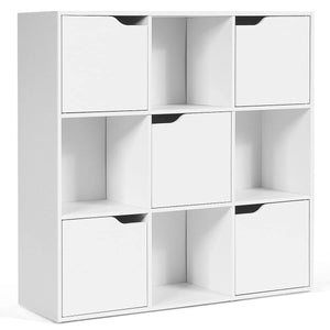 Wooden Bookcase Display Shelf, 3-Tier Storage Cabinet, Bookshelf Storage Unit Organiser for Toys Decorations