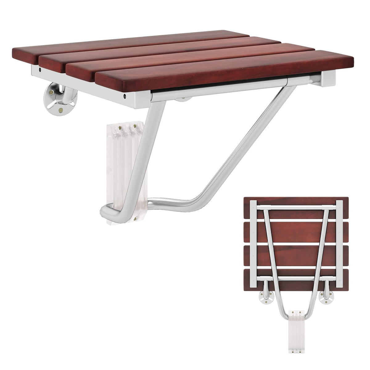 Folding Shower Seat, Wall Mount Shower Chair for Inside Showe