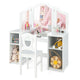 2-in-1 Kids Vanity Table and Chair Set with Removable Mirror