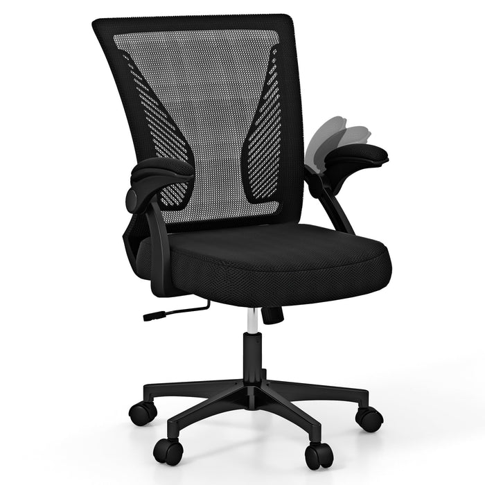 Giantex Ergonomic Office Chair, Adjustable Swivel Task Chair with Flip-Up Armrests