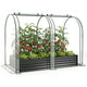 180x90x30cm Galvanized Raised Garden Bed with Greenhouse Cover