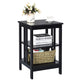 Giantex 3-Tier Nightstand, Side Table w/Reinforced Bars