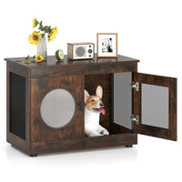 Dog Crate Furniture with Translucent Window for Small Medium Dogs