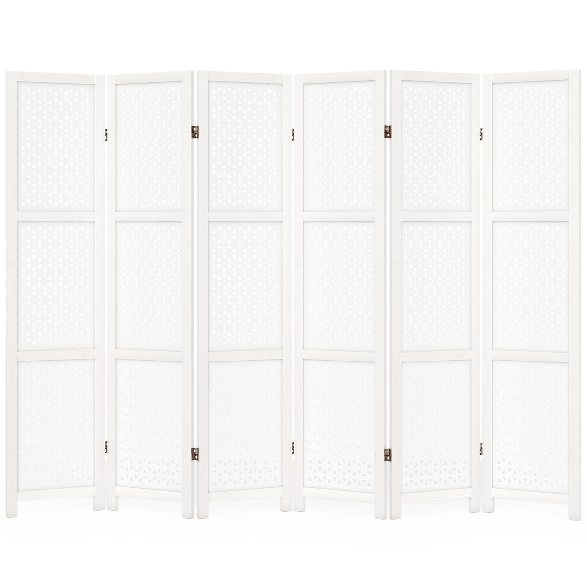 Giantex 4/6-Panel Folding Room Divider, 170CM Tall Carved Privacy Screen