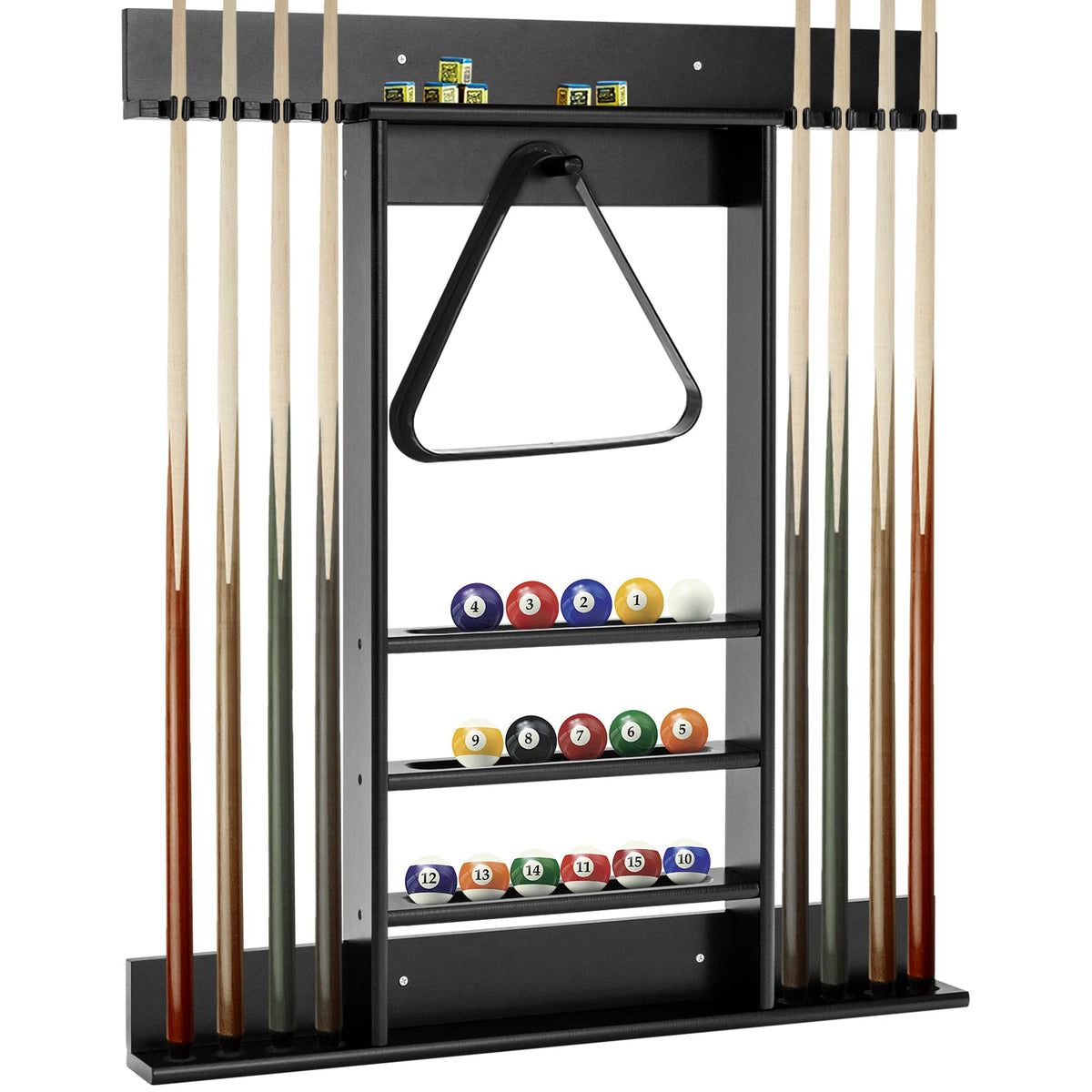 Billiards Pool Cue Rack Only, Wall Mounted Billiard Stick Holder