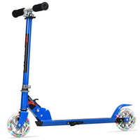 Folding Kick Scooter for Kids, 2 Flash Wheels Deluxe Aluminum
