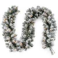 270CM Flocked Christmas Rattan & 61CM Christmas Wreath for Decoration