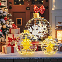 3 Piece Pre-Lit Lantern Balls with 732 Bright LED Lights