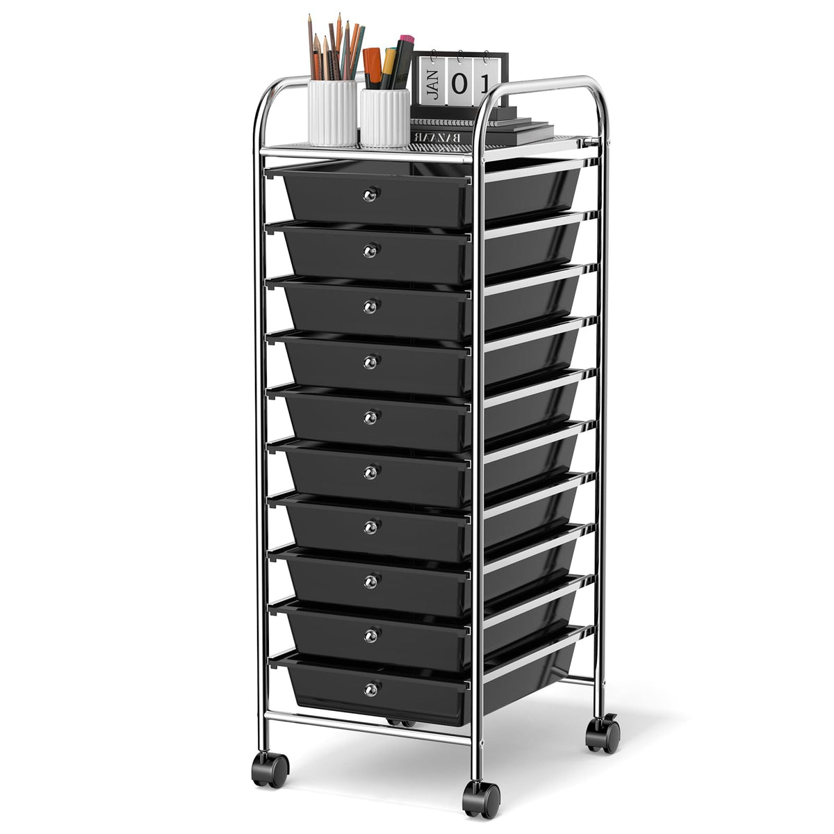 Giantex 10-Drawer Rolling Storage Cart