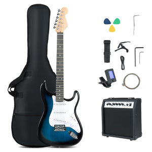 Electric Guitar Beginner Kit with Amplifier and Classic SSS Pickup