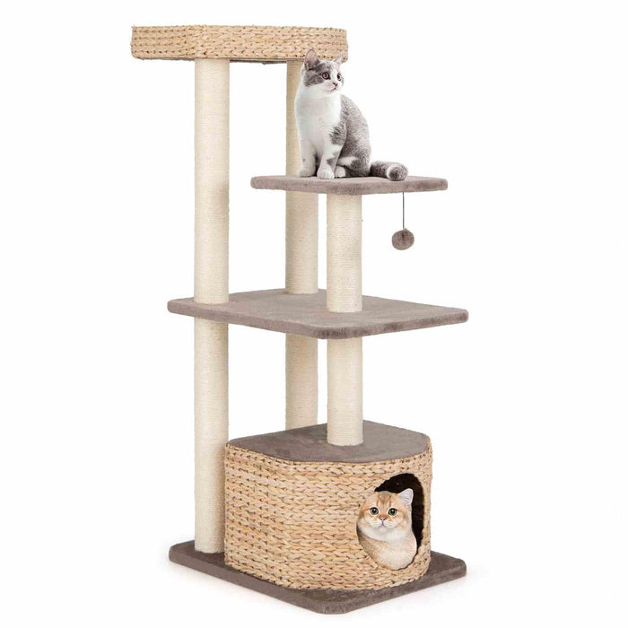 131cm Cattail Cat Tower for Indoor Kittens & Adult Cats