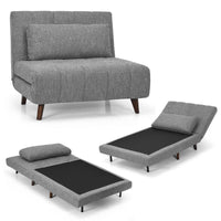 Tri-Fold Down Sofa Bed Chair with Solid Wood Legs