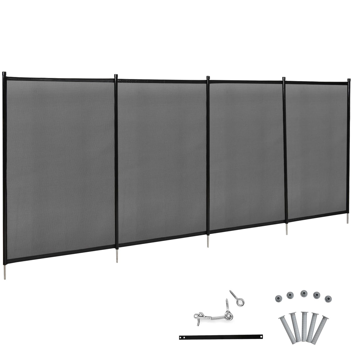 Mesh Swimming Pool Safety Fence with Spring-Loaded Safety Latch System