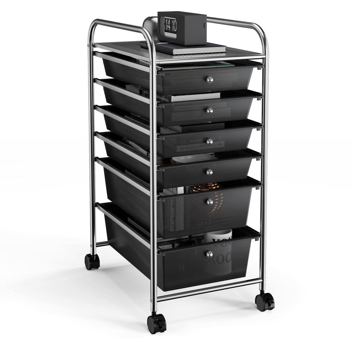 Giantex Rolling Storage Cart with 6 Drawers, Multifunctional Art Craft Tools Organizer on Wheels