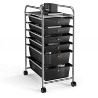Giantex Rolling Storage Cart with 6 Drawers, Multifunctional Art Craft Tools Organizer on Wheels