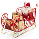 Red Santa Sleigh, Metal Christmas Santa Sleigh