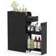 Giantex Slim Storage Cabinet, Narrow Bathroom Cabinet w/Slide Out Drawer & Spacious Top