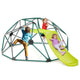 Kids Climbing Dome & Play Set, Geometric Dome Climber with Slide, Fabric Cushion, 150 KG Load Capacity