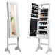 Giantex Jewelry Armoire w/Standing Full-Length Mirror, Large Storage Mirrored Jewelry Cabinet
