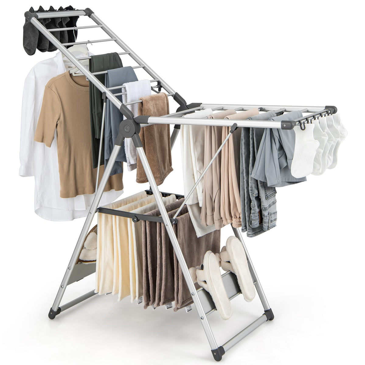 Giantex Clothes Drying Rack, 2-Layer Folding Laundry Drying Rack