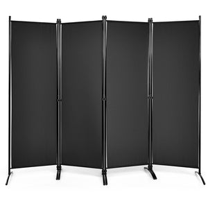 Giantex 4 Panel Room Divider, 1.7Mx2.2M Folding Privacy Screen w/Adjustable Foot Pads,