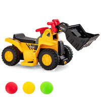 Kids Ride on Excavator, 6V Kids Electric Construction Vehicle w/Controllable Digging Bucket