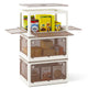 3-Pack Stackable Storage Bins with Lids 204 L Collapsible Plastic Container Box