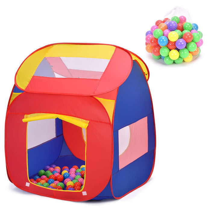 Kids Play House, Children Pop Up Toys Play Tent with 100 Ocean Balls & Carry Bag