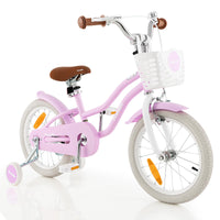 Kids Bike, 14 16 18 Inch Boys Girls Bike for 3-8 Years w/Training Wheels