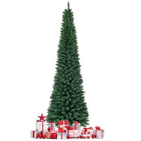 2.4M Christmas Tree, Fir Pencil Artificial Tree, Classic Natural Christmas Tree