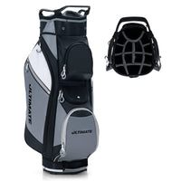 14-Way Golf Cart Bag, Lightweight Portable Golf Club Bag with Cooler Bag, Waterproof Valuable Pocket