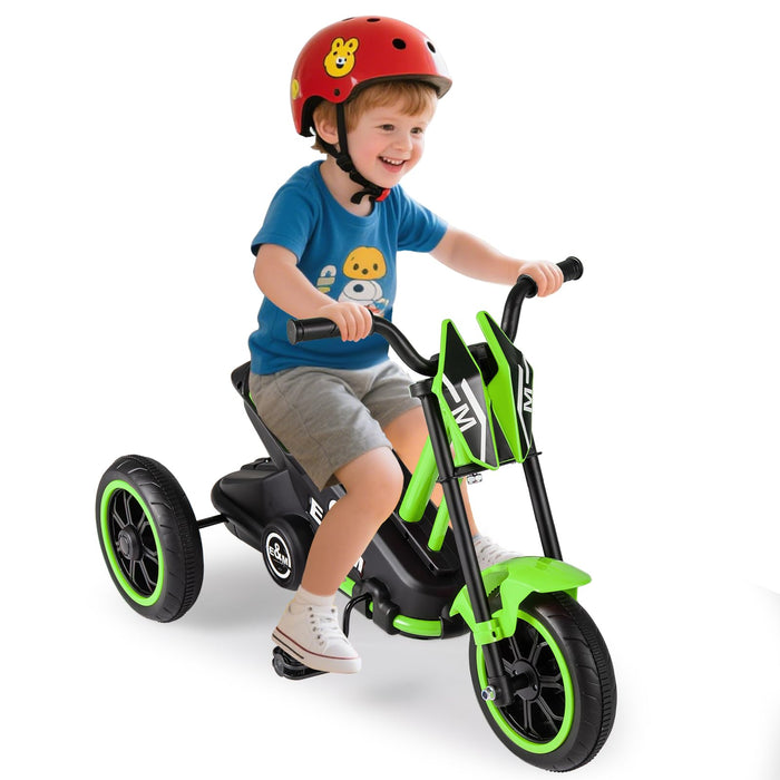 Kids Tricycle, 3-Wheel Toddler Bike with Foot Pedals, Forward/Backward