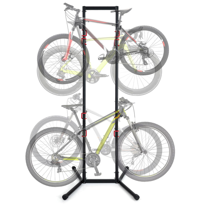 4 Bike Storage Rack, Adjustable Bicycle Rack for Garage