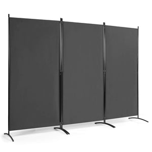 3-Panel Room Divider, Folding Privacy Screen with Durable Hinges Steel Base