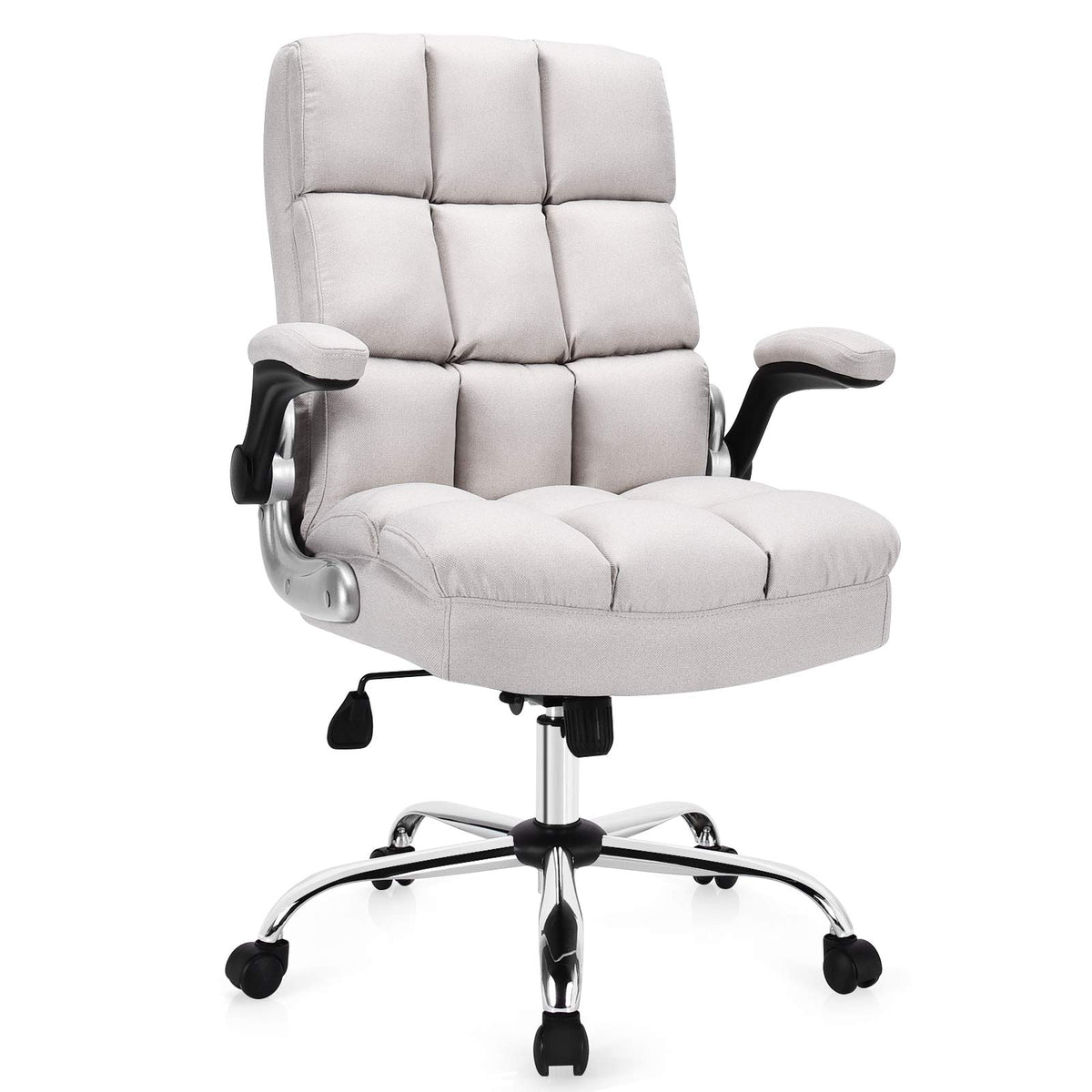 Giantex Gaming Office Chair w/Adjustable Height & Tilt Angle, Ergonomic Computer Chair (Beige)