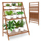 Folding Bamboo Plant Stand, 3-tier Ladder Plants Holder Organizer