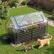 183 x 91 x 122cm 2 Roll-up Windows Metal Raised Garden Bed with Cover and Planter Box for Vegetables