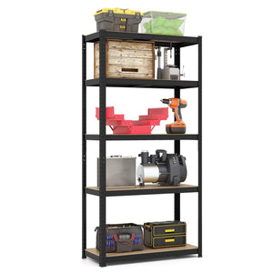 5-Tier Heavy Duty Metal Shelving Unit Adjustable Garage Storage Utility Shelves