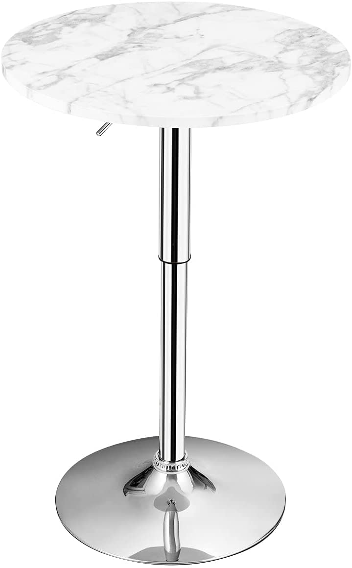 Giantex Modern Bar Table w/Marble Patterns (only table)