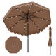 2.8M Solar Patio Umbrella with 24 LED Lights
