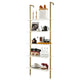 Giantex 5-Tier Ladder Shelf, Wall Mounted Bookshelf with Steel Frame, Elegant Bookcase