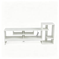 Giantex Cube TV Stand for 55 Inch TV with Power Outlets, White