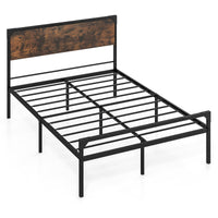 Giantex Industrial Full/Queen Size Bed Frame, Metal Platform Bed with 9 Support Legs