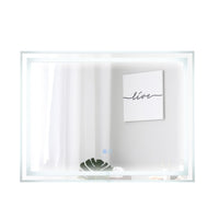 80 x 60 CM Rectangular LED Bathroom Mirror Wall-Mounted Mirror with 3-Color Dimmable Lights