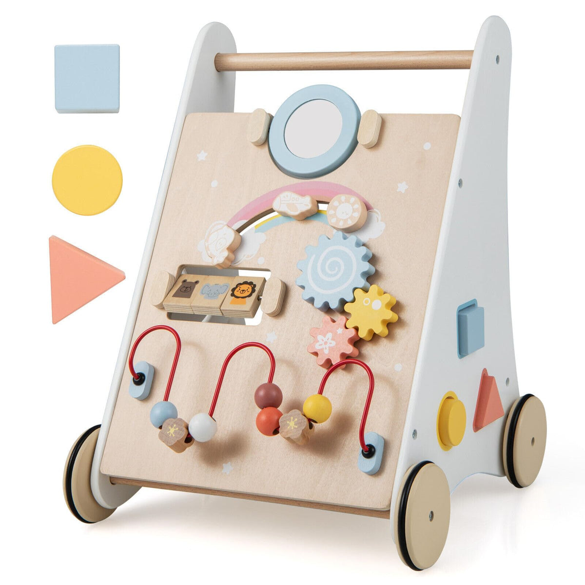 7 in 1 Push and Pull Learning Walker with Multi-Activity Toys for Kids
