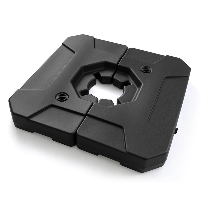 124kgCantilever Patio Umbrella Base,Heavy-Duty 2-Piece Square Plates