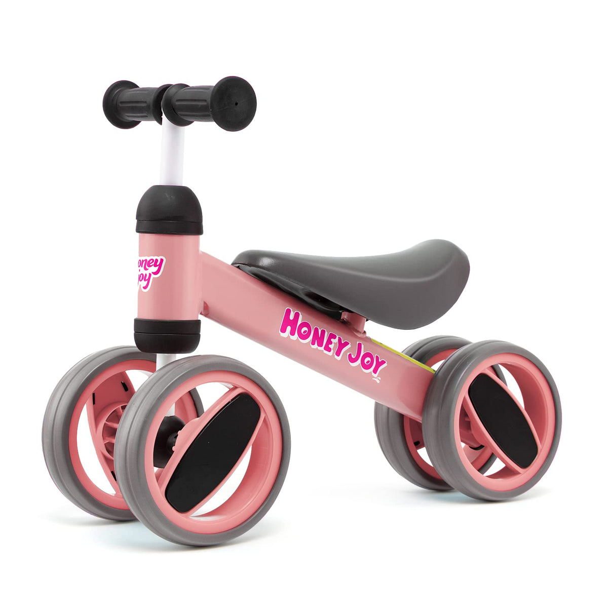 Baby Balance Bike, Balance Bike for Toddlers w/4 Wheels, 135°Limited Steering